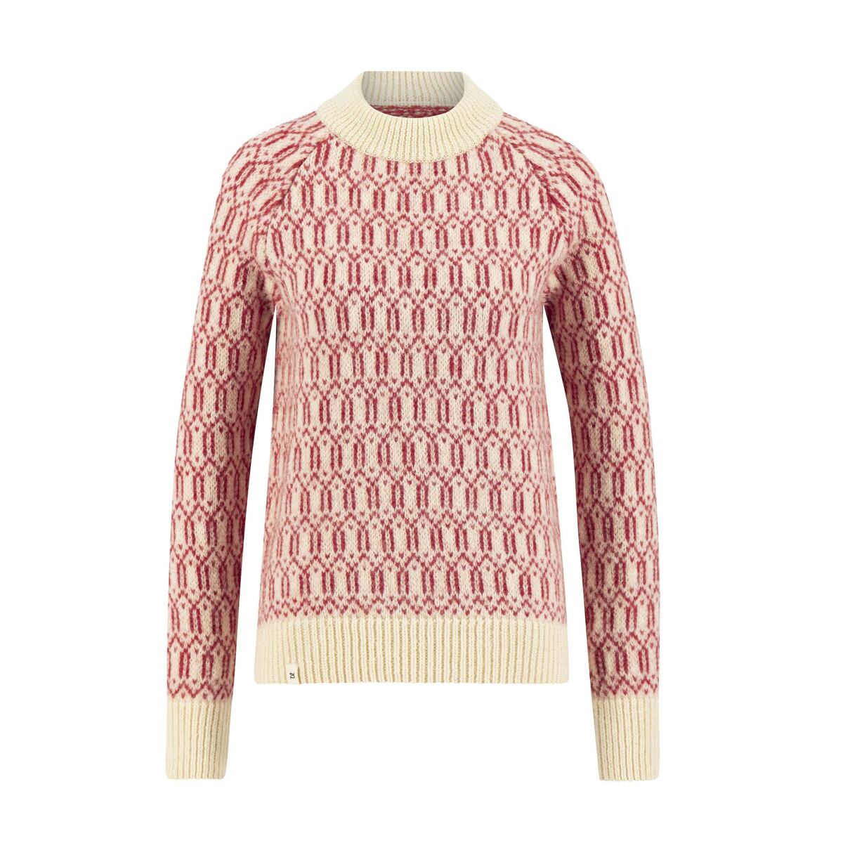 Levně Ulvang Echo Mock sweater W Off White/Chilli Pepper XL