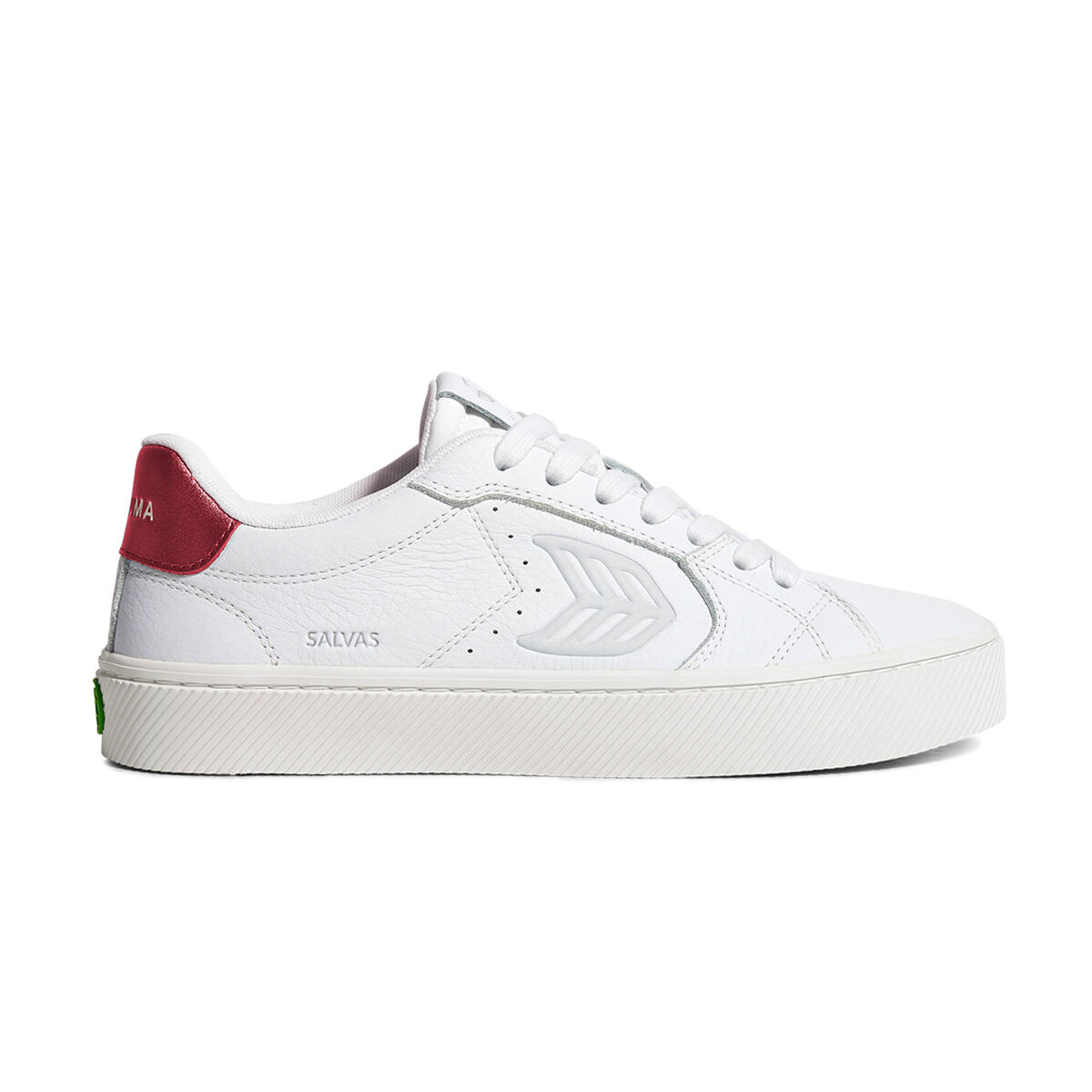 Levně Cariuma SALVAS White Premium Leather Ice Logo Metallic Red Sneaker M White/Ice&Metallic Red 40.5