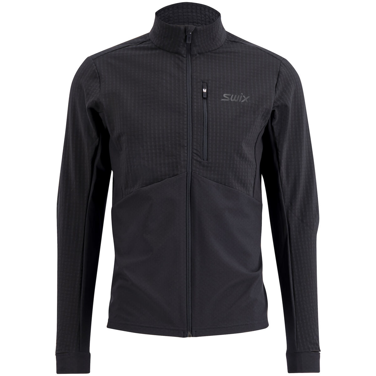 Levně Swix Pace Hybrid Full Zip Midlayer M Black XXL