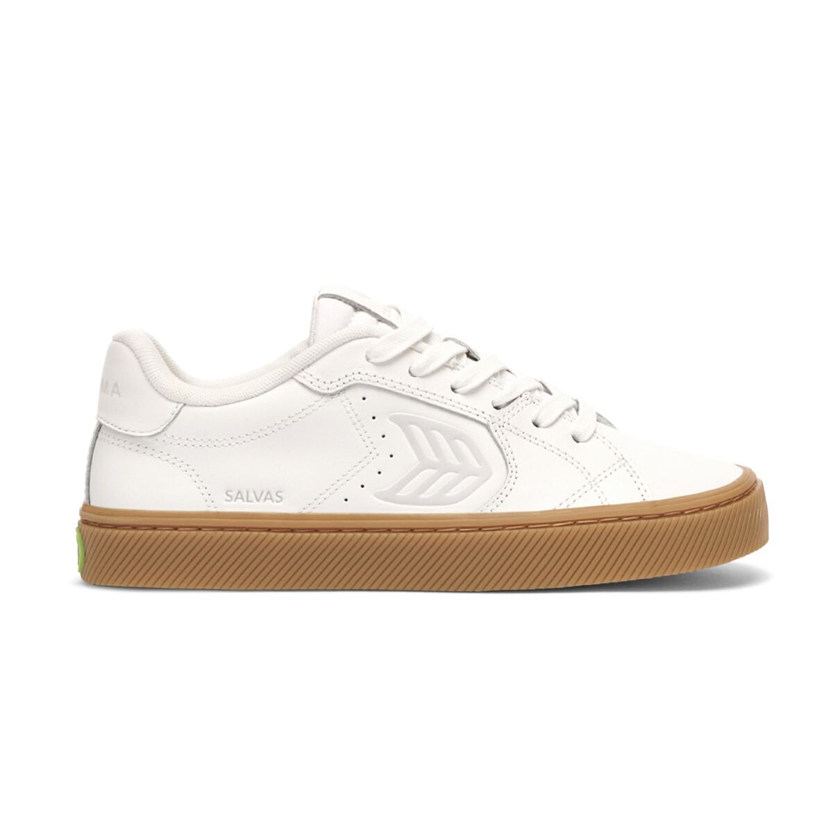 Levně Cariuma SALVAS Leather Gum Warm Ice Logo M White 40.5