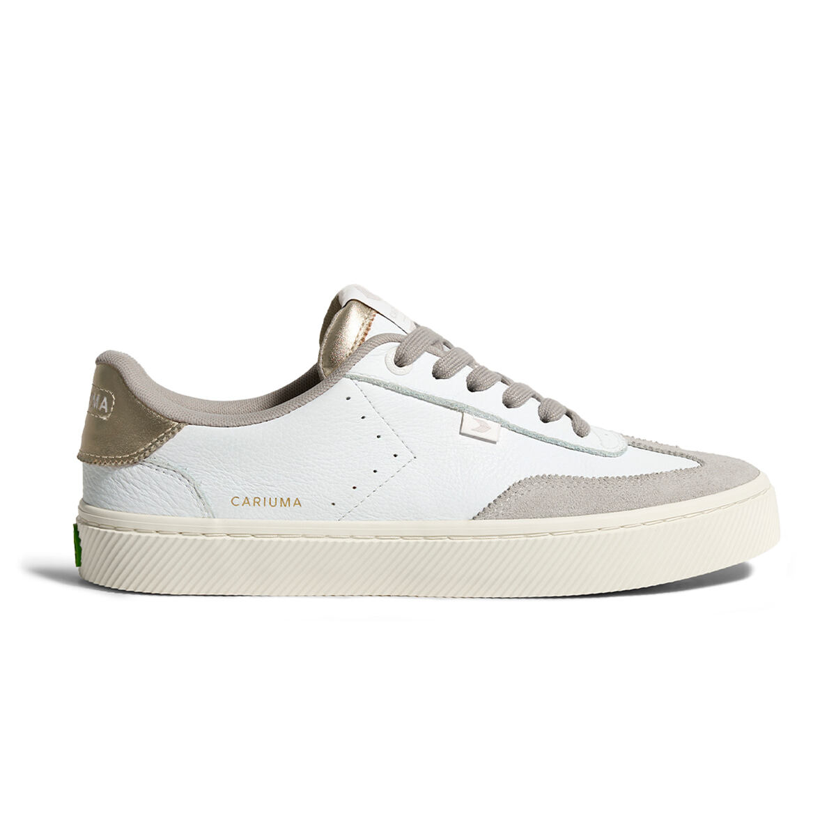 Levně Cariuma TOCA White Premium Leather Vintage White Suede Metallic Gold Sneaker M Off-White Vintage/Metallic Gold 41.5
