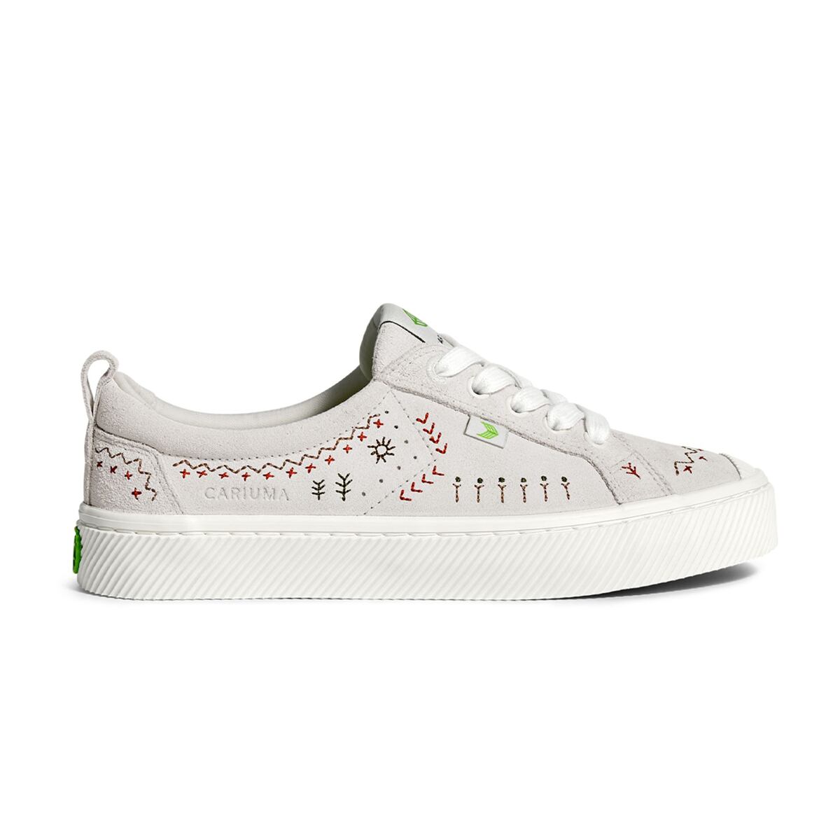 Levně Cariuma OCA Low Suede Embroidered Sneaker M Smoke White 40.5