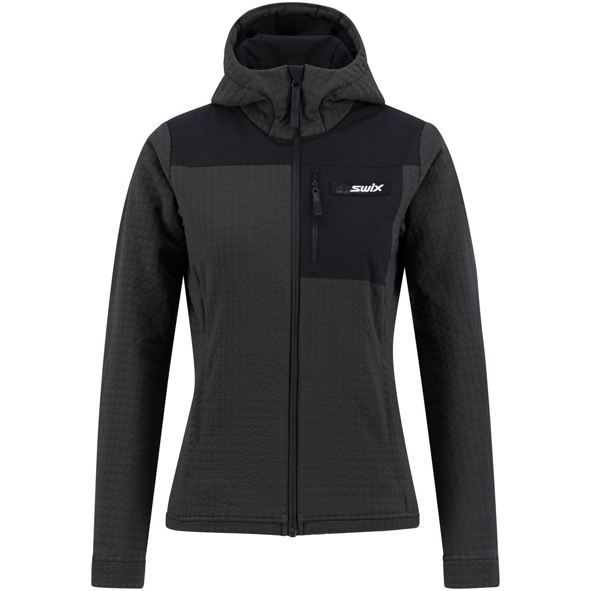 Levně Swix Surmount Stormfleece Hood Jacket W Black M