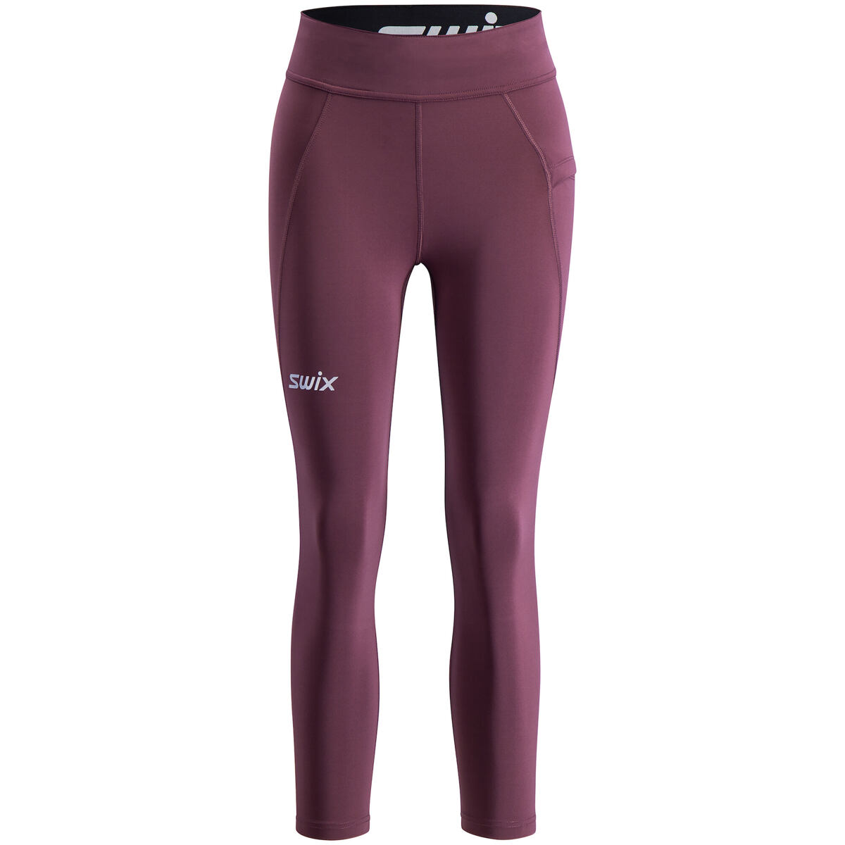 Levně Swix Pace High Waist Cropped Tights W Plum L