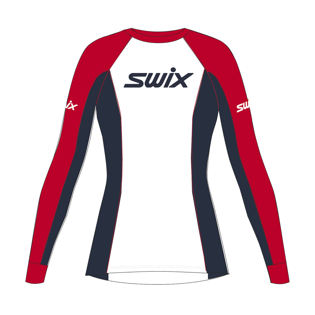 Levně Swix RaceX Classic Long Sleeve W Dark Navy/Bright White M