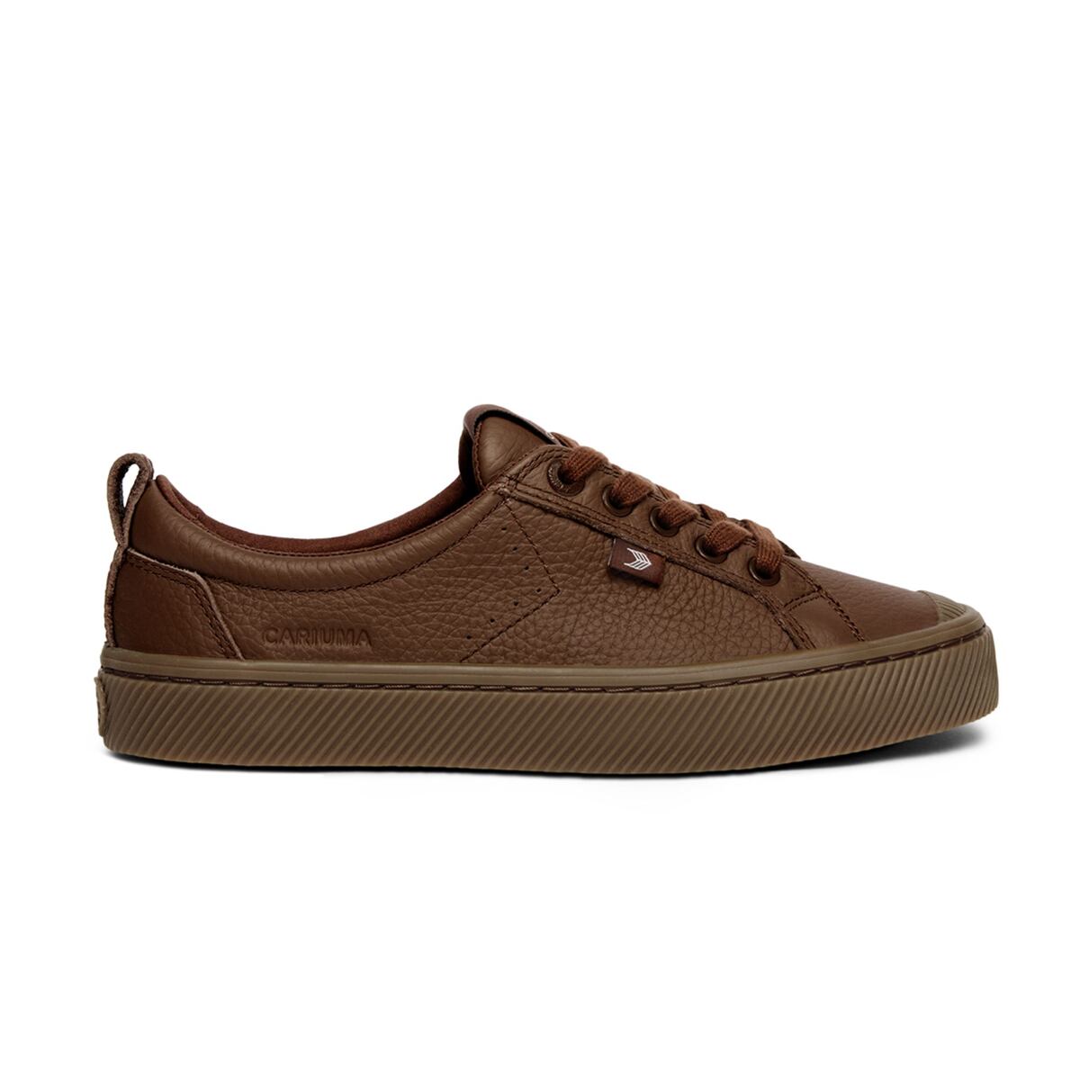 Levně Cariuma OCA Low Gum Downtown Premium Leather Sneaker M Brown 40.5