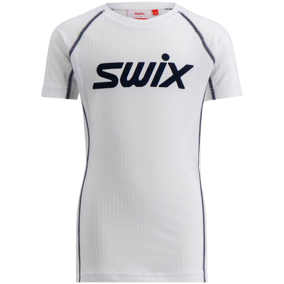 Levně Swix RaceX Classic Short Sleeve Jr Bright White/Dark Navy 116