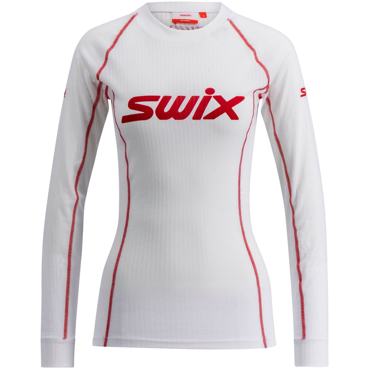 Levně Swix RaceX Classic Long Sleeve W Bright White/Swix Red L