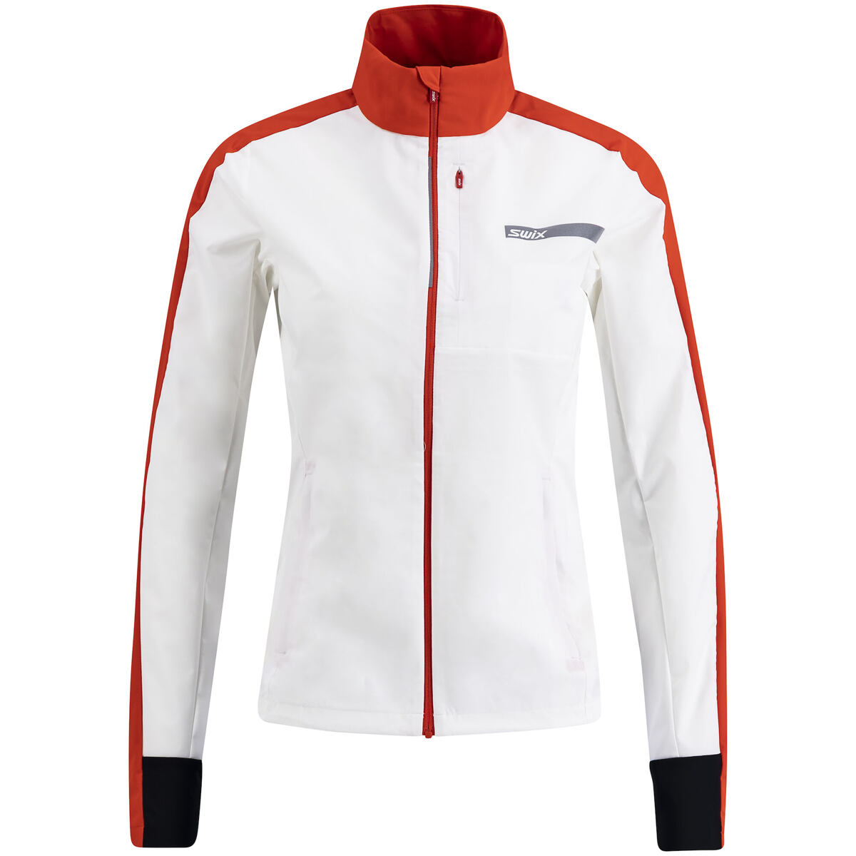 Levně Swix Roadline Wind Jacket W Bright White/Fiery Red L