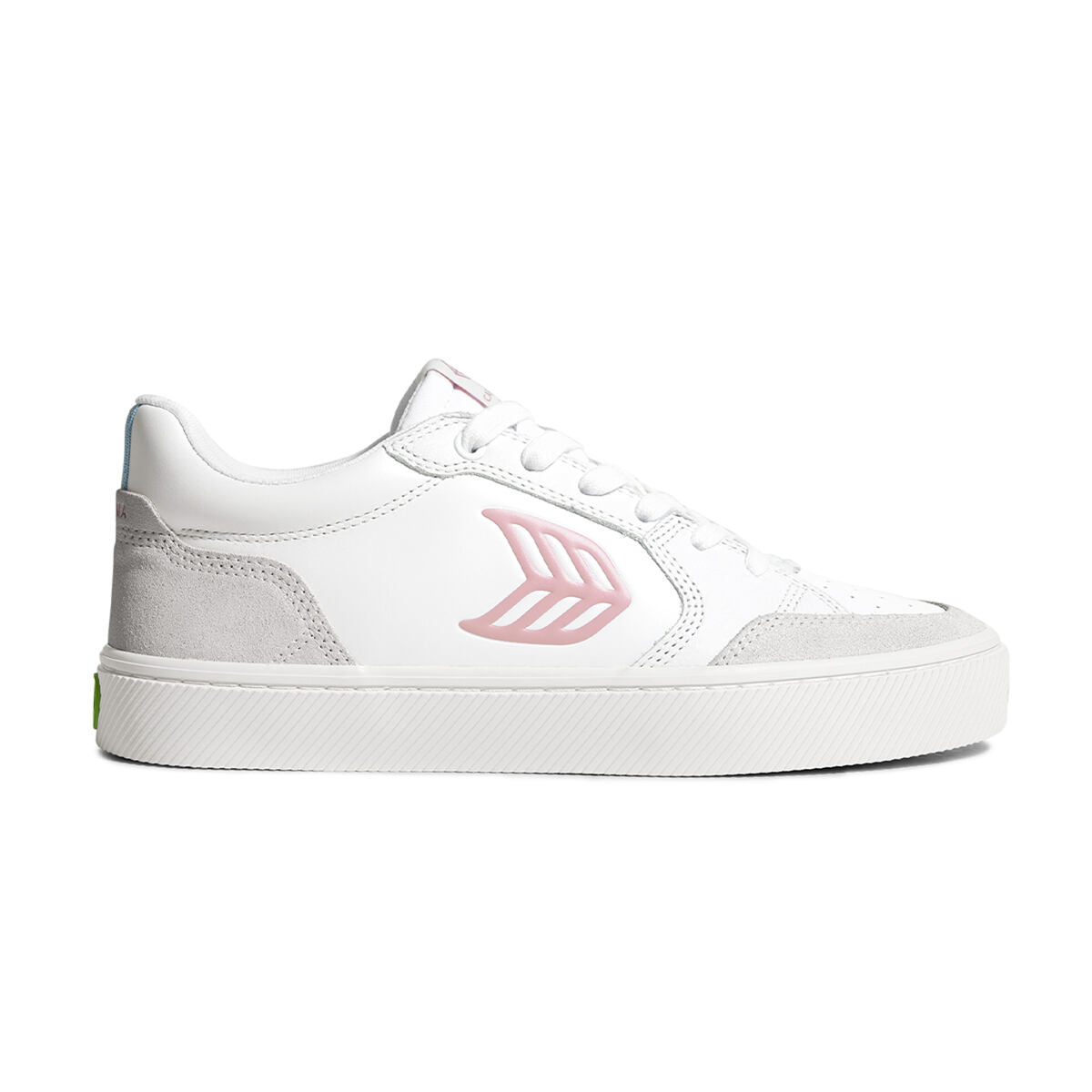 Levně Cariuma VALLELY White Leather Vintage White Suede Blush Pink Logo Sneaker M White/Blush Pink 40.5