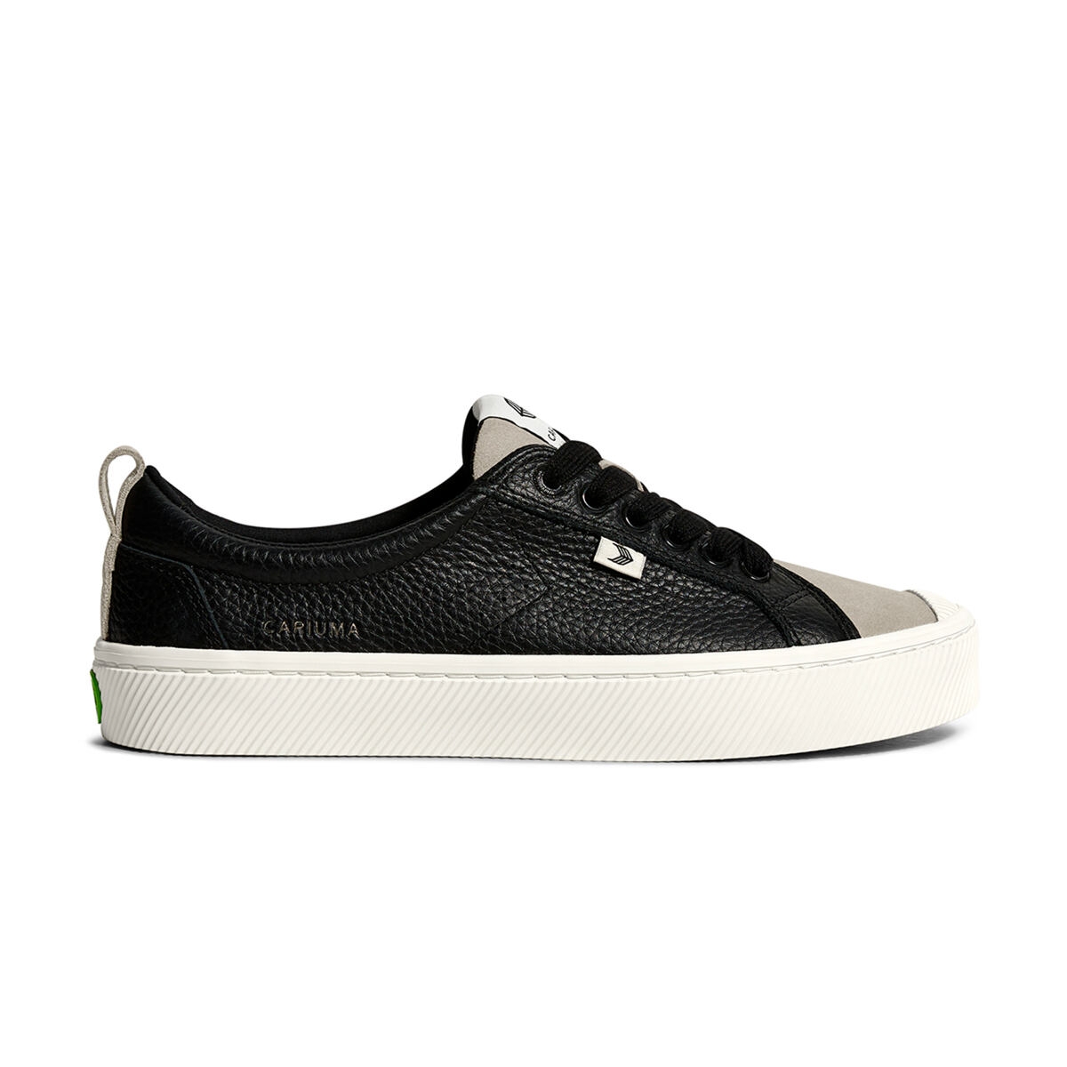 Levně Cariuma OCA Low Black Premium Leather Cloud Grey Suede Sneaker W Black/Cloud Grey 37