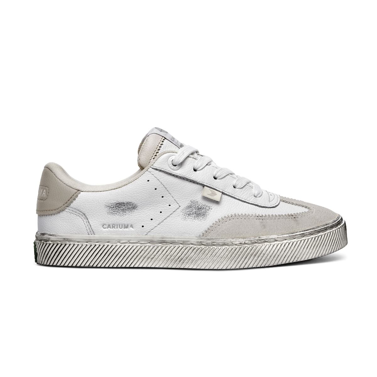 Levně Cariuma TOCA Vintage Warm Diamond Leather and Suede Sneaker M White 40.5