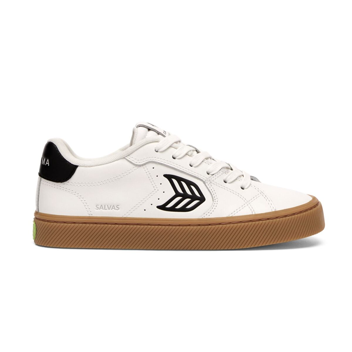Levně Cariuma SALVAS Leather Gum Warm Black Logo M White 45