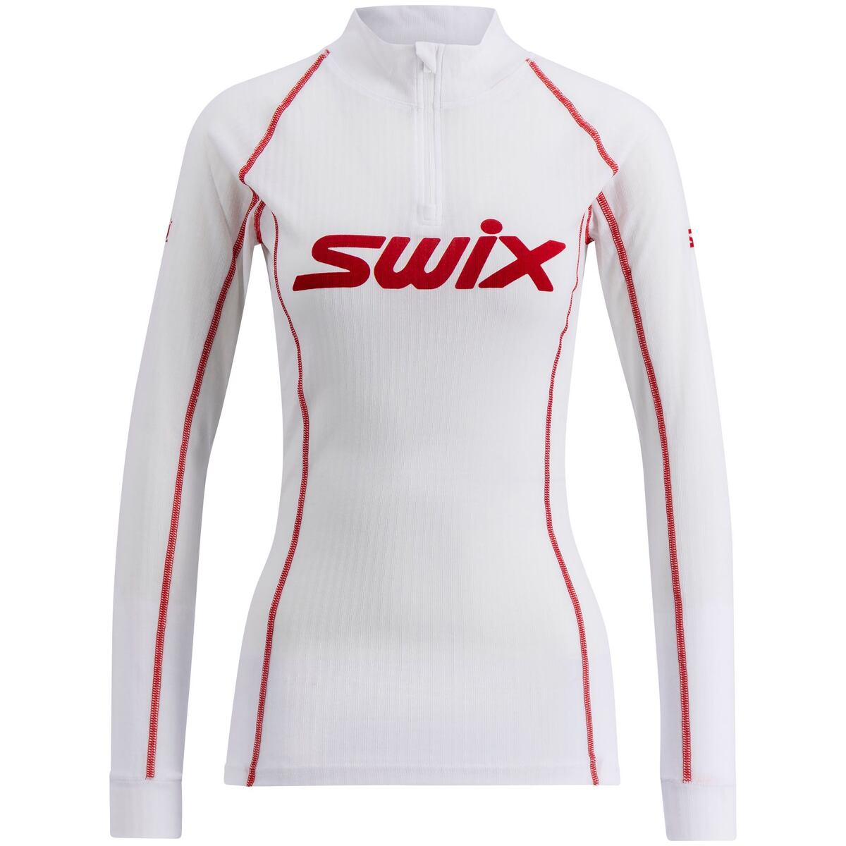 Levně Swix RaceX Classic Half Zip W Bright White/Swix Red L