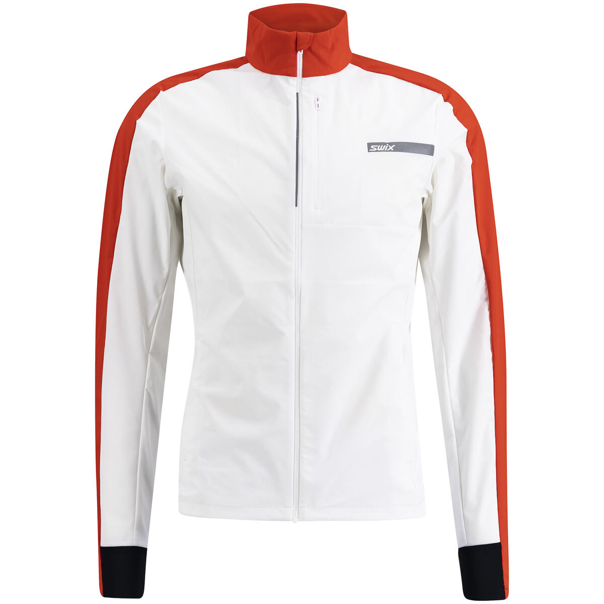 Levně Swix Roadline Wind Jacket M Bright White/Fiery Red M