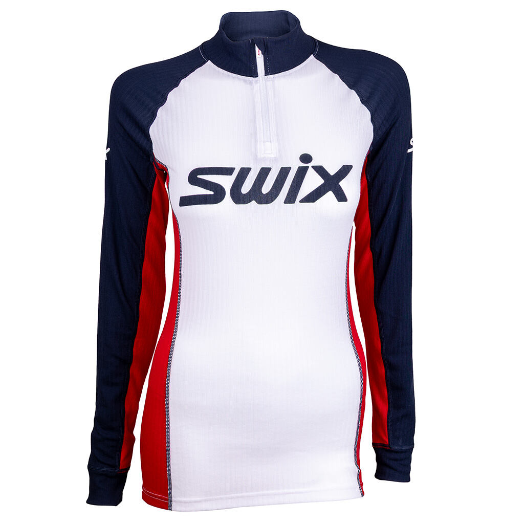 Levně Swix RaceX Classic Half Zip W Dark Navy/Bright White L