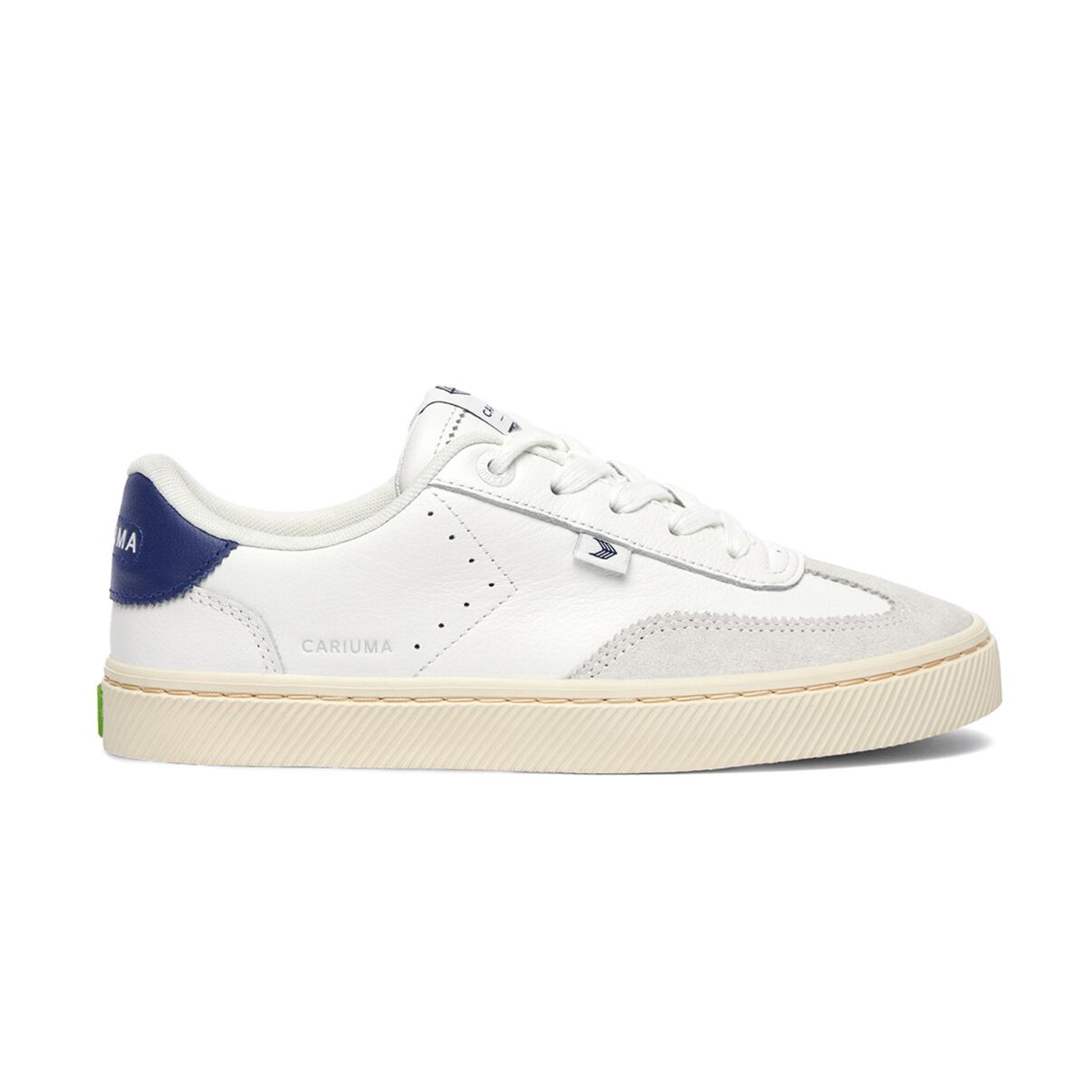 Levně Cariuma TOCA White Diamond Leather Smoke White Suede Blue Accents Sneaker W White/Smoe White 36