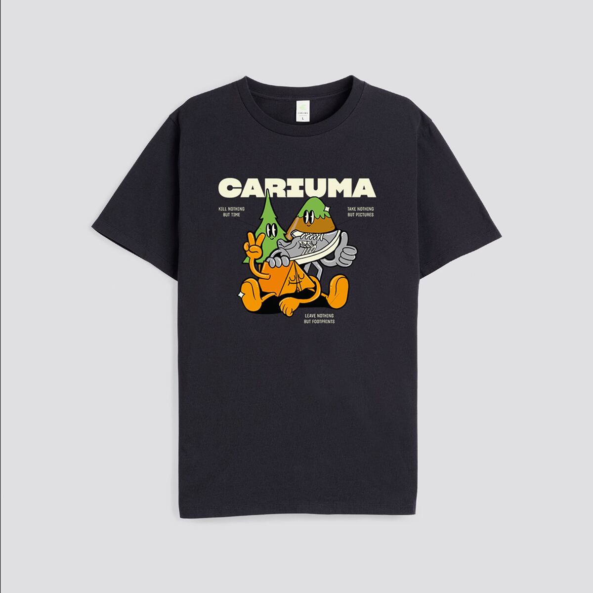 Levně Cariuma T-Shirt Take Nothing Leave Nothing Black M