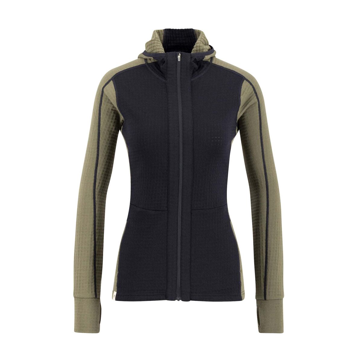 Levně Ulvang Peak Field Hooded Full Zip Midlayer W Bungee Grey/Navy Blue L