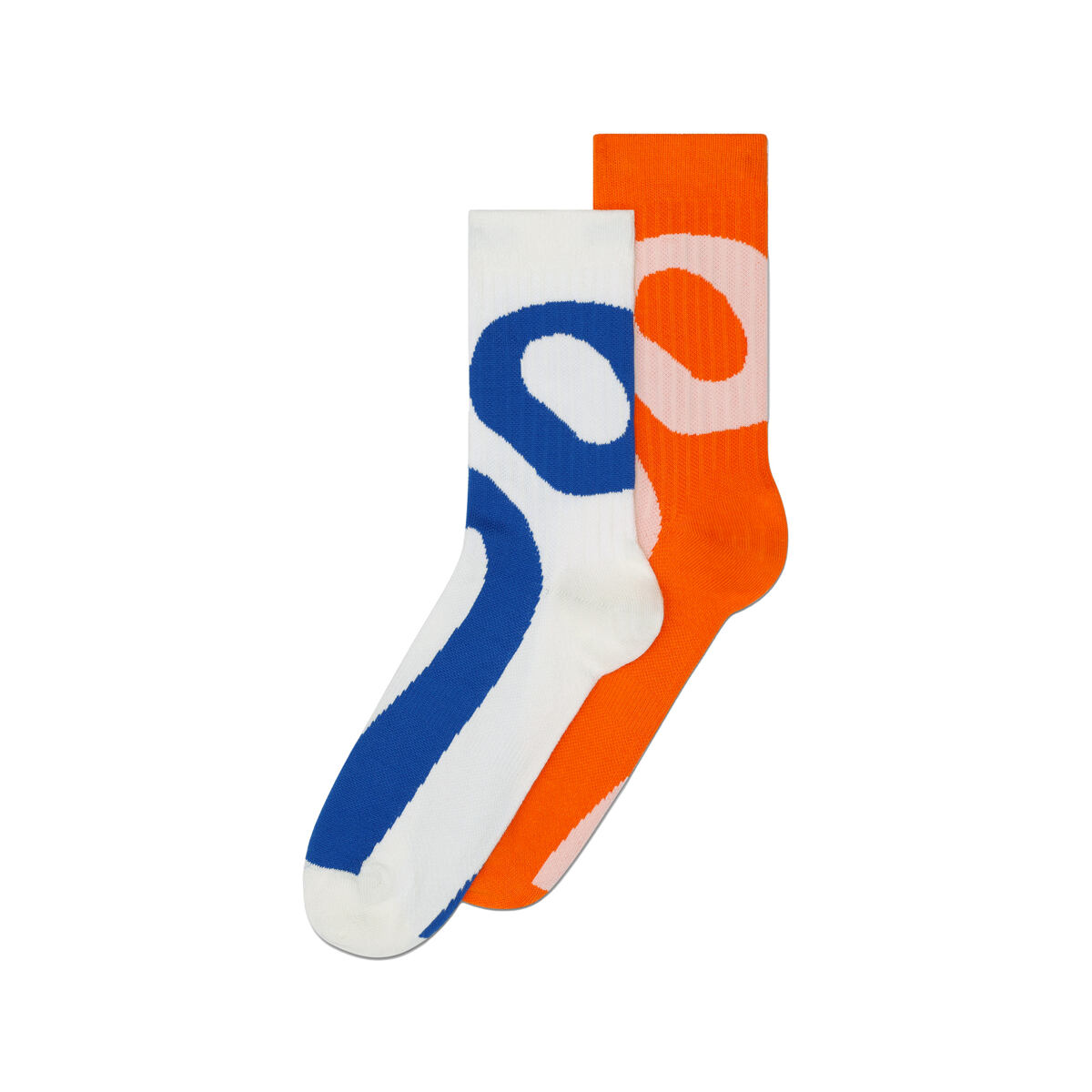 Levně On Liquid Logo Sock High 2-pack Ivory/Flame 39-42,5
