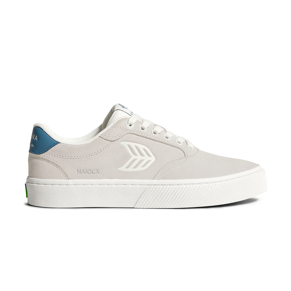 Levně Cariuma NAIOCA Smoke White Suede Off-White Logo Washed Blue Sneaker M Off-White Smoke/Washed Blue 45.5