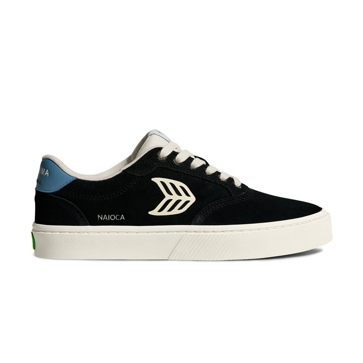 Levně Cariuma NAIOCA Black Suede Ivory Logo Washed Blue Sneaker M Black/Ivory&Washed Blue 45.5