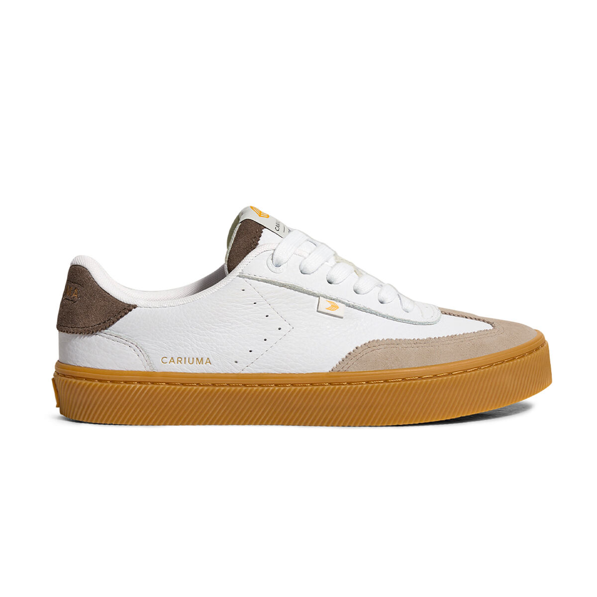 Levně Cariuma TOCA Gum White Premium Leather Plaza Taupe Suede Dark Khaki Sneaker M Gum White/Plaza Taupe 40.5