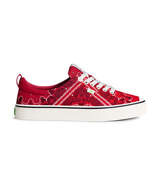 Pánské volnočasové boty Cariuma OCA Low Red Bandana Canvas Sneaker