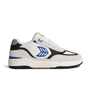 Pánské volnočasové boty Cariuma Skategoat C25 PRO Smoke White Suede Off-White Mesh Bold Blue Logo Bl
