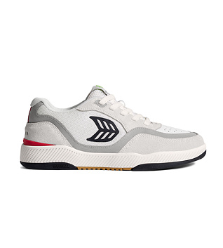 Pánské volnočasové boty Cariuma UBA PRO Smoke White Suede Off-White Mesh Black Logo Red Sneaker