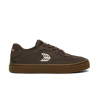 Pánské volnočasové boty Cariuma LUAN PRO Dark Gum Teak Suede Ivory Logo Sneaker