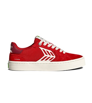 Pánské volnočasové boty Cariuma CATIBA PRO 2.0 Flame Scarlet Suede and Cordura Ivory Logo Cabernet S