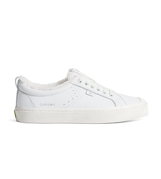 Pánské volnočasové boty Cariuma OCA Therma Low White Premium Leather Sneaker