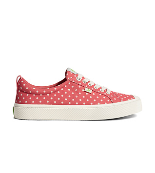 Pánské volnočasové boty Cariuma OCA Low Watermelon Canvas White Polka Dots Sneaker