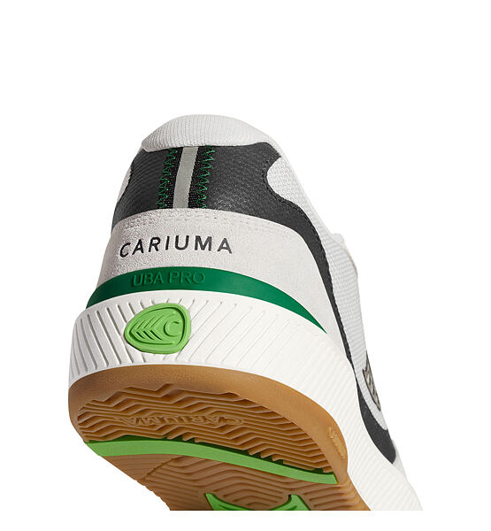 Pánské volnočasové boty Cariuma UBA PRO Smoke White Suede Off-White Mesh Black Logo Green Sneaker