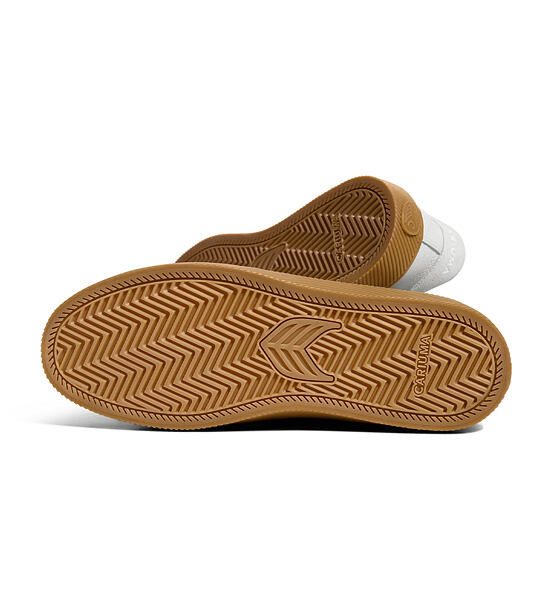 Pánské volnočasové boty Cariuma SALVAS Gum Smoke White Suede Off-White Logo Sneaker