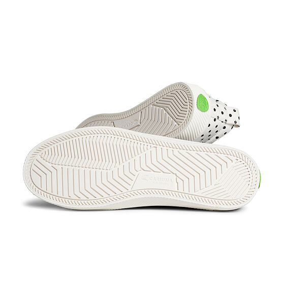 Pánské volnočasové boty Cariuma OCA Low White Canvas Black Polka Dots Sneaker