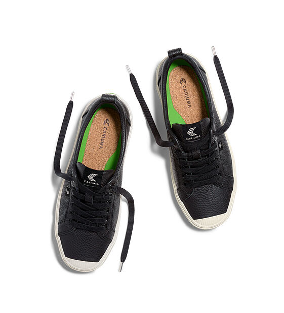 Pánské volnočasové boty Cariuma OCA Low Black Premium Leather Sneaker