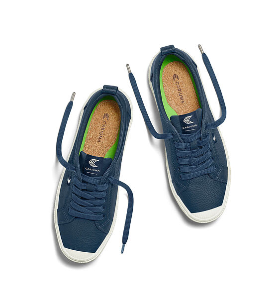 Pánské volnočasové boty Cariuma OCA Low Dark Denim Premium Leather Sneaker