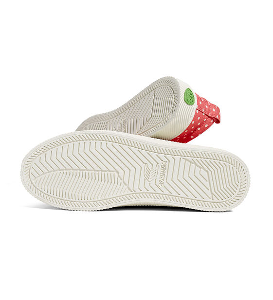 Pánské volnočasové boty Cariuma OCA Low Watermelon Canvas White Polka Dots Sneaker