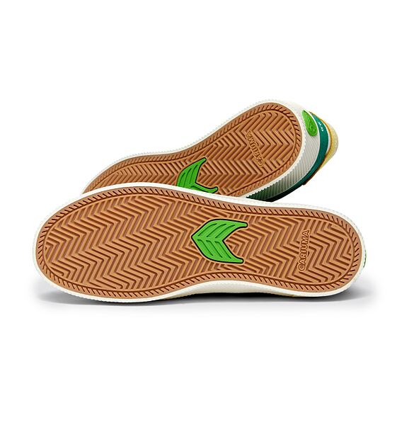 Pánské volnočasové boty Cariuma CATIBA PRO 2.0 Abundant Green Suede and Cordura Ivory Logo Lemonade 