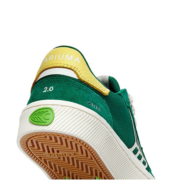 Pánské volnočasové boty Cariuma CATIBA PRO 2.0 Abundant Green Suede and Cordura Ivory Logo Lemonade 