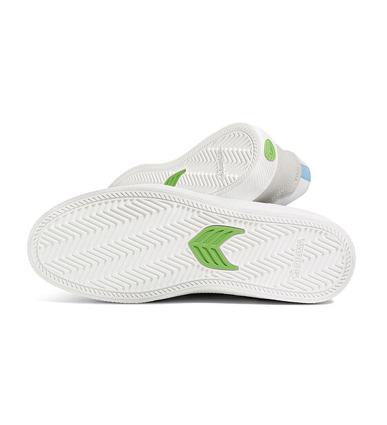 Pánské volnočasové boty Cariuma VALLELY White Leather Vintage White Suede Argentina Blue Logo Sneake
