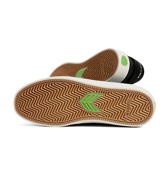 Pánské volnočasové boty Cariuma LUAN PRO Black Premium Leather Ivory Logo Sneaker