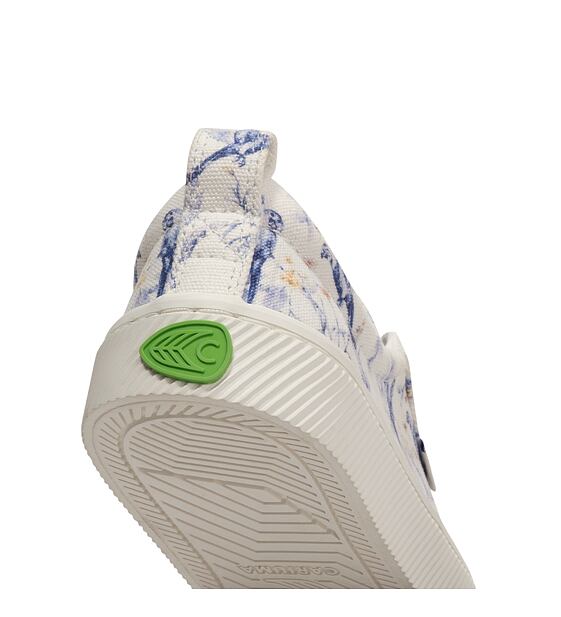 Pánské volnočasové boty Cariuma OCA Low White Spectrum Blue Parrot Print Canvas Sneaker