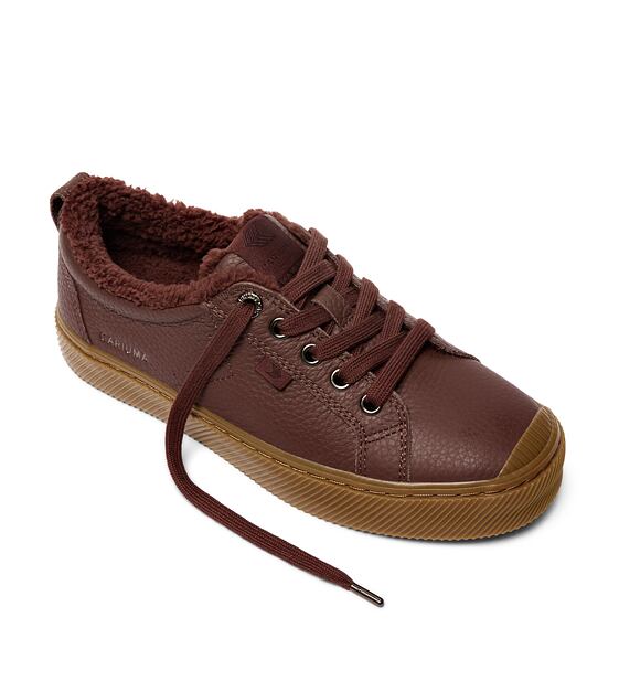 Pánské volnočasové boty Cariuma OCA Therma Low Brown Premium Leather Boot
