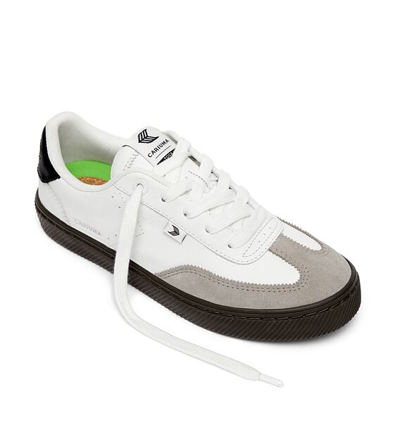 Pánské volnočasové boty Cariuma TOCA White Diamond Leather Cloud Grey Suede Sneaker 