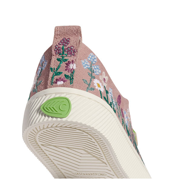 Pánské volnočasové boty Cariuma OCA Low Rose Suede Embroidered Flowers Sneaker
