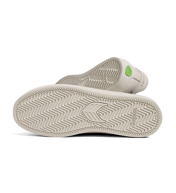 Pánské volnočasové boty Cariuma SALVAS All Almond Milk Premium Leather Plaza Taupe Logo Sneaker