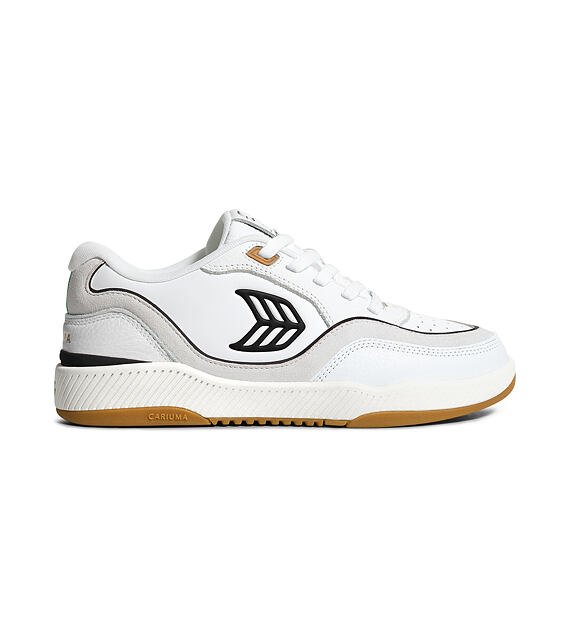 Pánské volnočasové boty Cariuma UBA Gum White Leather Black Logo Sneaker